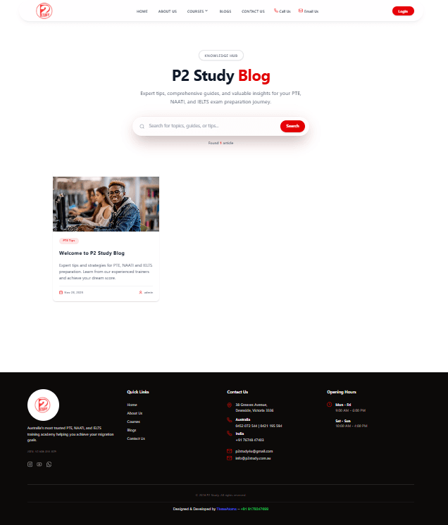 P2Study NAATI Exam Preparation Platform screen 2