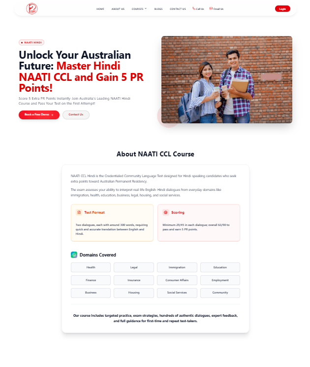 P2Study NAATI Exam Preparation Platform screen 3
